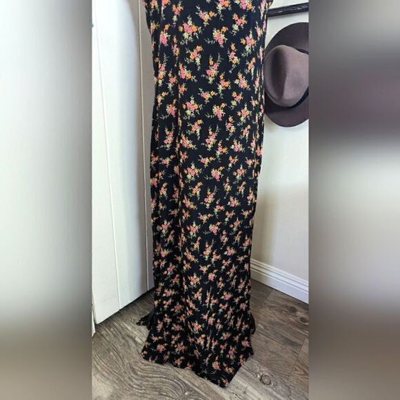 VTG 90s Zoe International Floral Dress Whimsigoth Witchy Feminine Cottagecore L - Picture 4 of 9